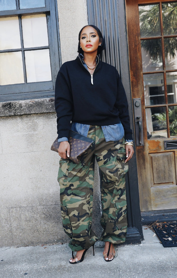 Off-Duty Drawstring Camo Pants