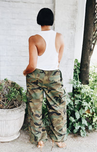 Off-Duty Drawstring Camo Pants