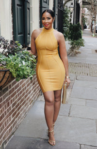 Golden Hour Bandage Dress