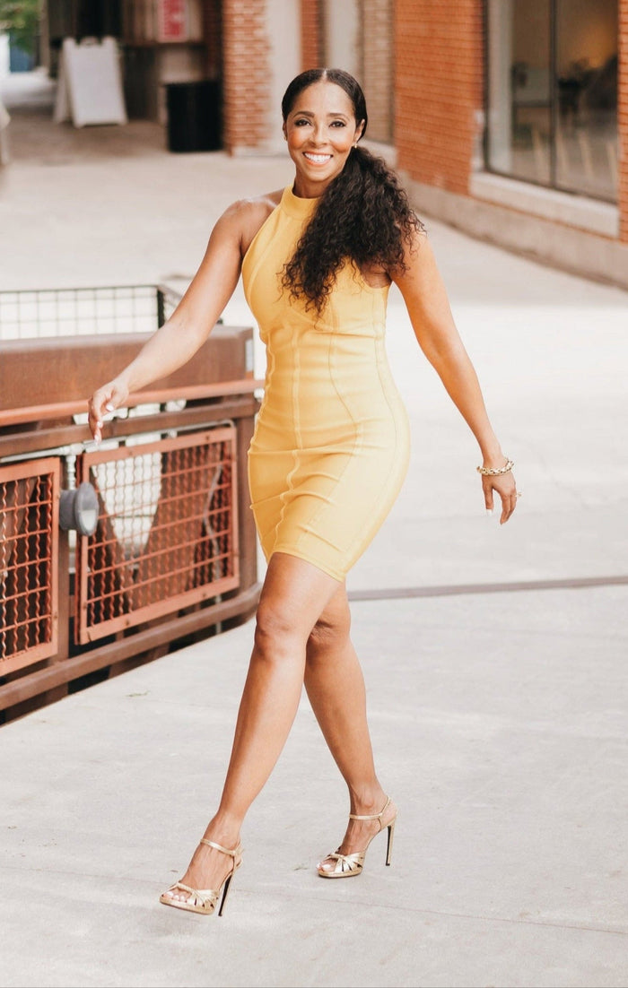 Golden Goddess Bodycon Dress