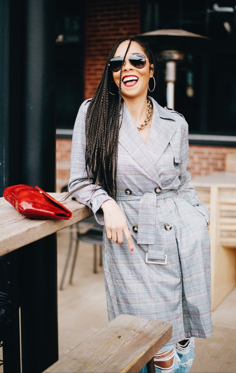 Eye-Spy Double Breasted Trench Coat