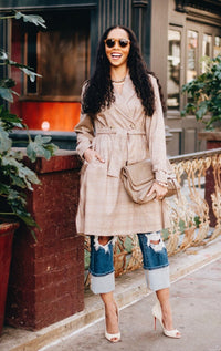 Eye-Spy Double Breasted Trench Coat