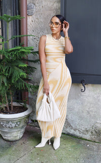 Capri Sunset Wave Maxi Dress
