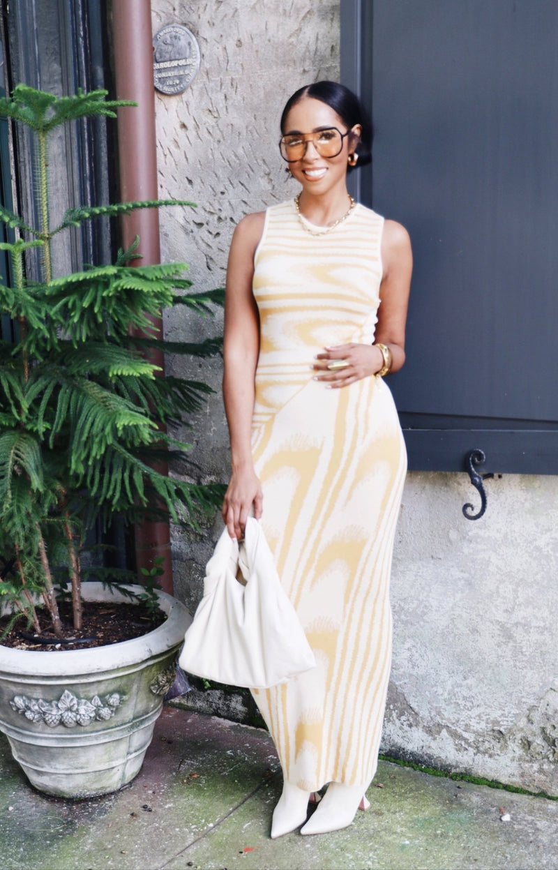 Capri Sunset Wave Maxi Dress