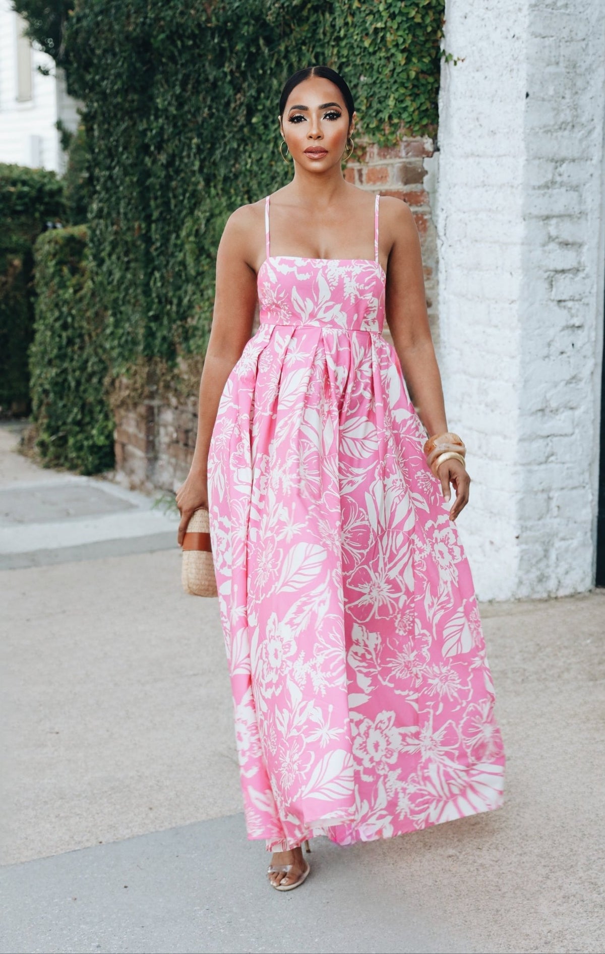 Blush Floral Maxi Dress