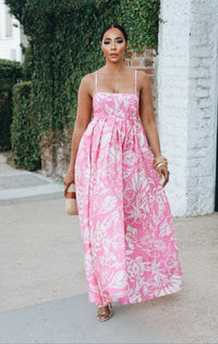 Blush Floral Maxi Dress