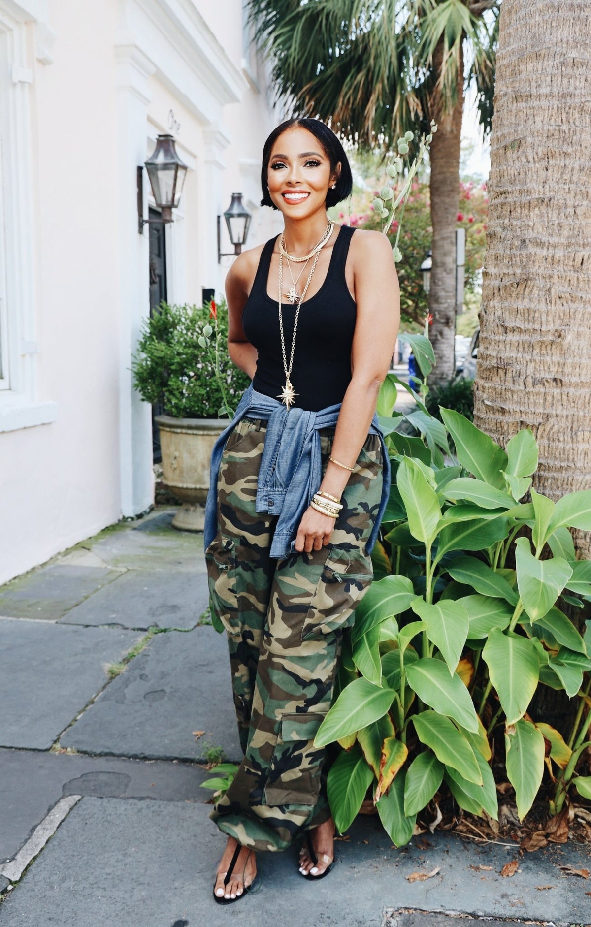Off-Duty Drawstring Camo Pants