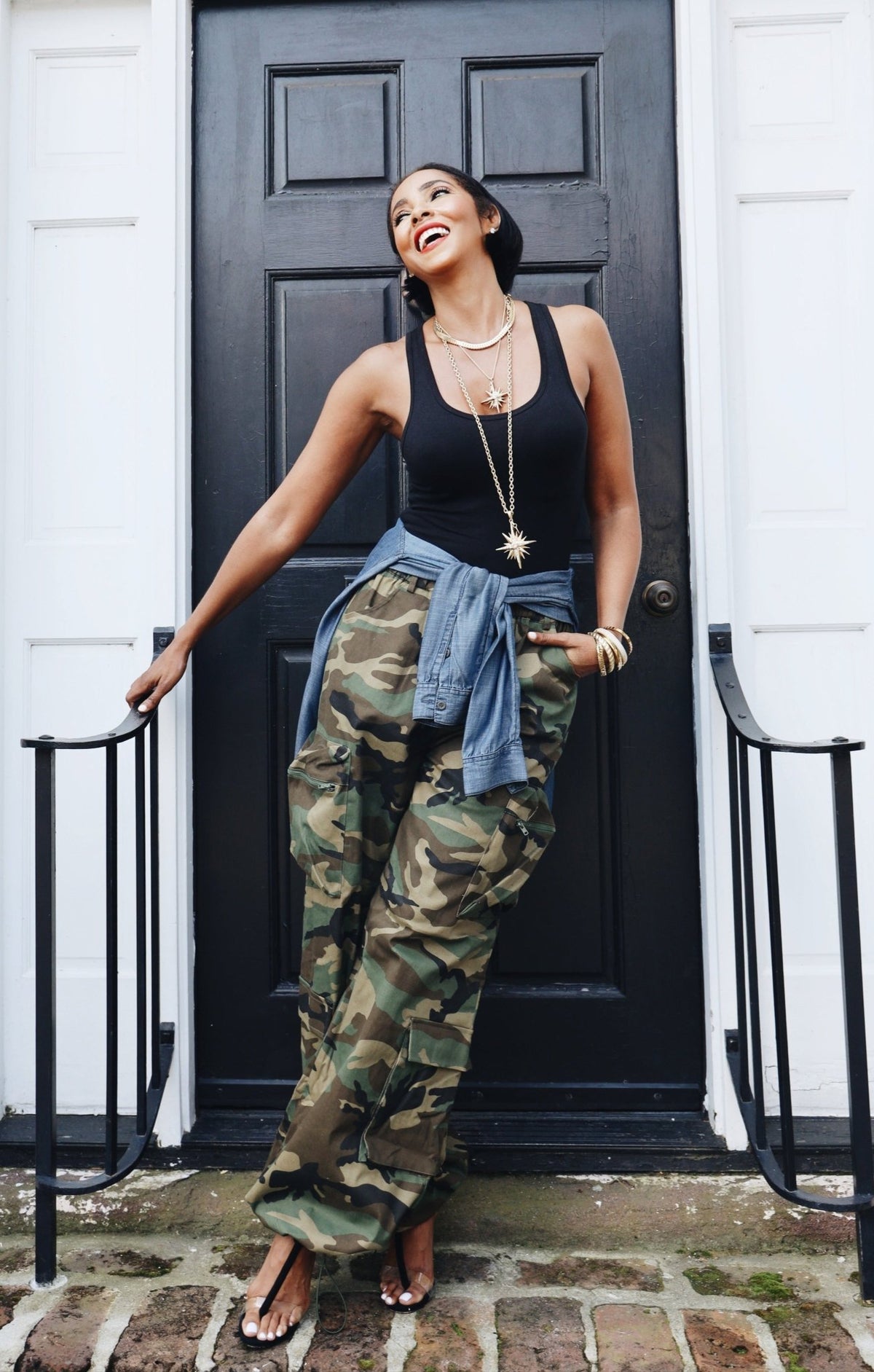 Off-Duty Drawstring Camo Pants