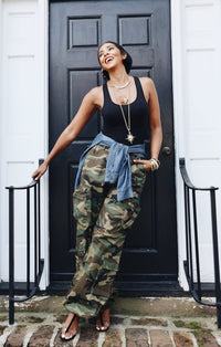 Off-Duty Drawstring Camo Pants