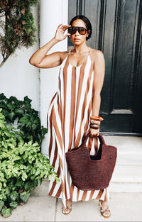 Saint-Tropez Stripe Maxi Dress