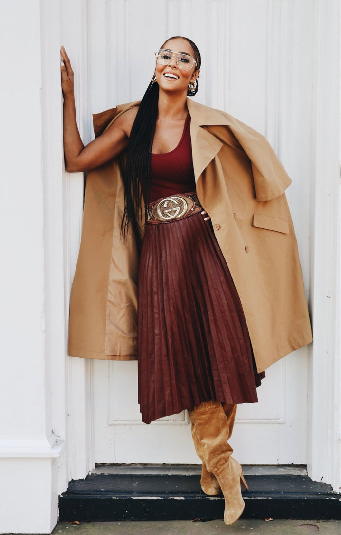 Bourdeaux Pleat Skirt