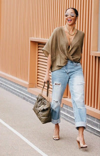High Waist Premium Crossover Jeans
