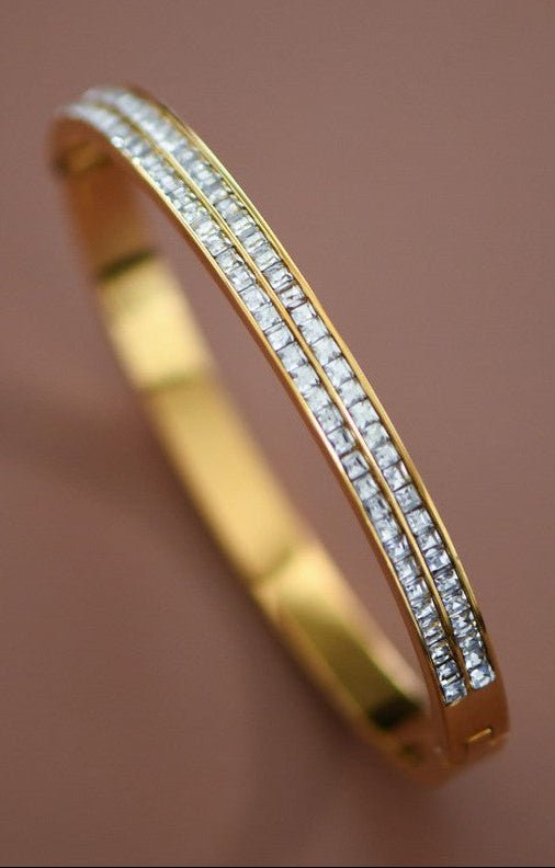 Twin Baguette Bangle