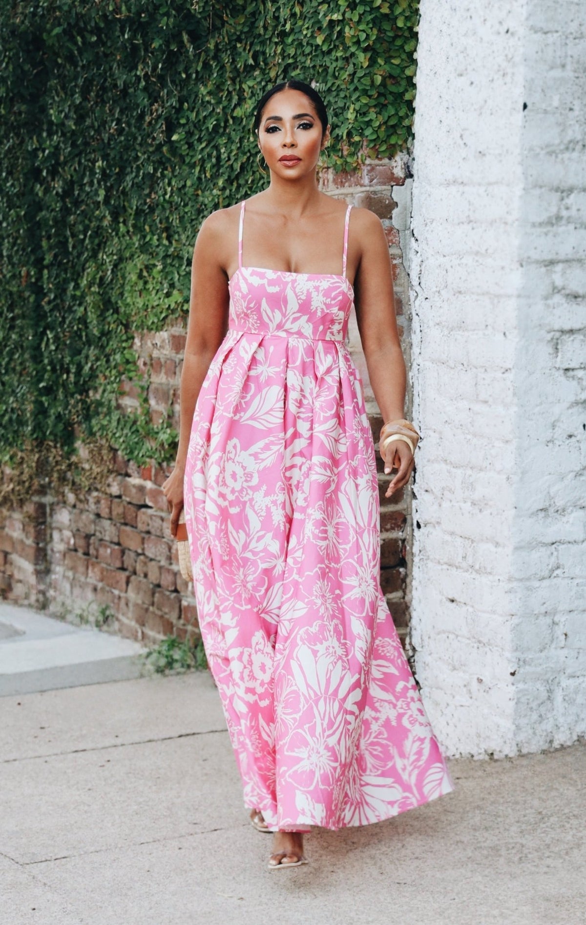 Blush Floral Maxi Dress
