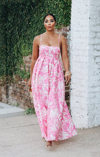 Blush Floral Maxi Dress