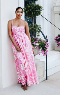 Blush Floral Maxi Dress