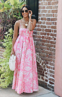 Blush Floral Maxi Dress
