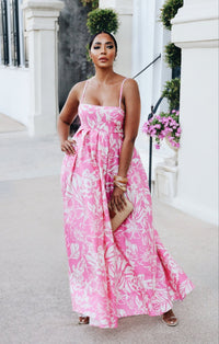Blush Floral Maxi Dress