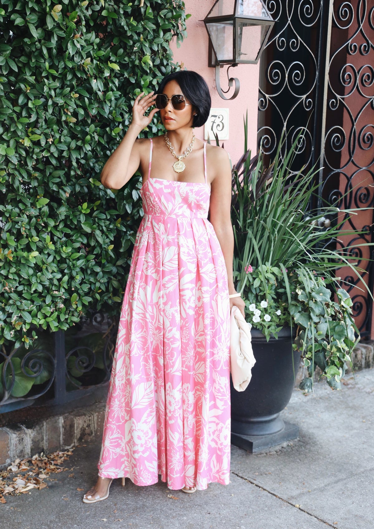 Blush Floral Maxi Dress