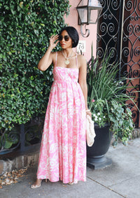 Blush Floral Maxi Dress