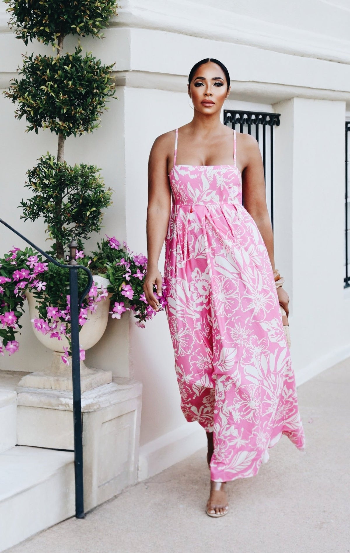 Blush Floral Maxi Dress