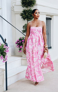 Blush Floral Maxi Dress