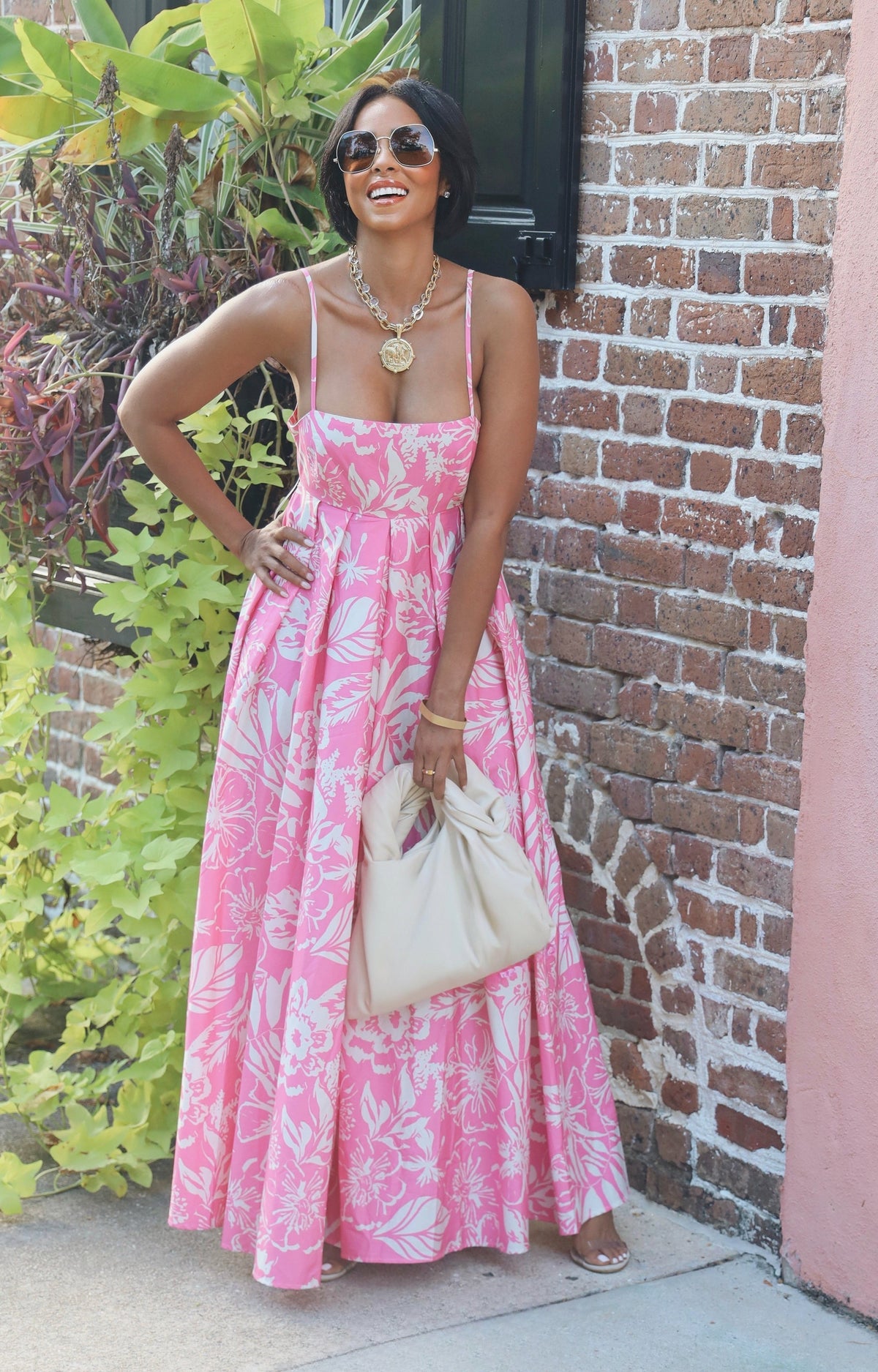 Blush Floral Maxi Dress