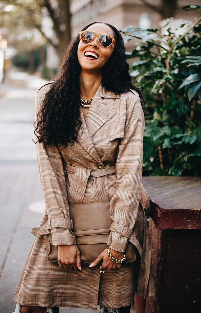 Eye-Spy Double Breasted Trench Coat