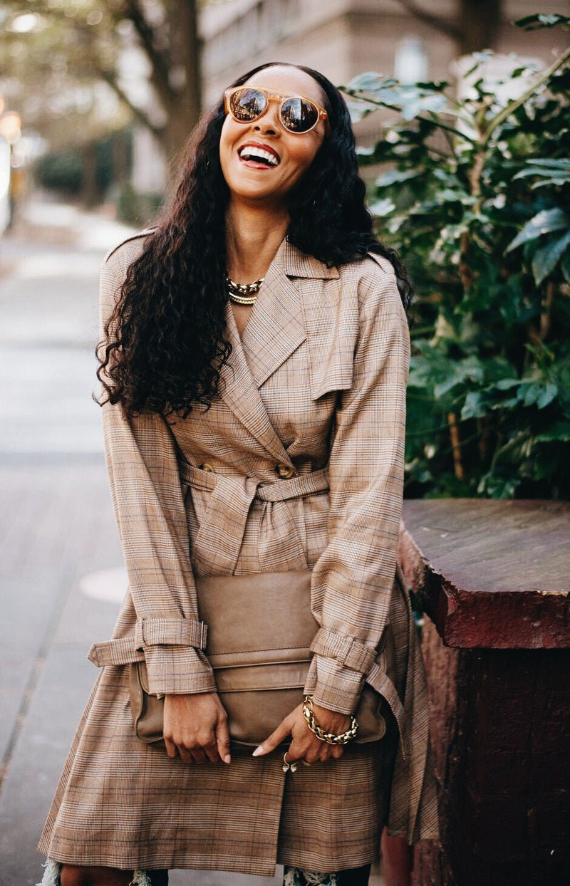 Eye-Spy Double Breasted Trench Coat